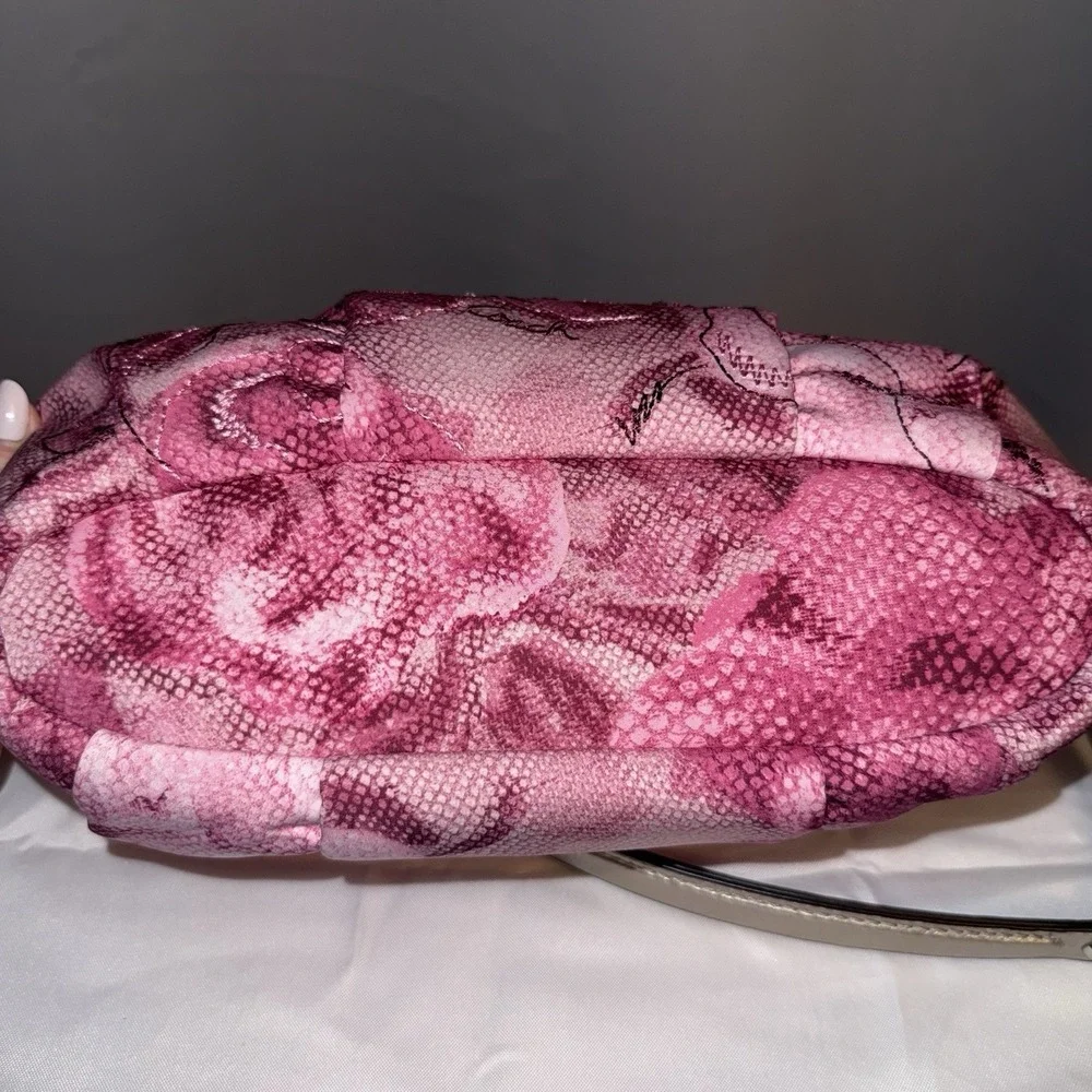 Coach Madison Pink Embroidered Floral Sophia Satchel Shoulder Bag Purse Handbag